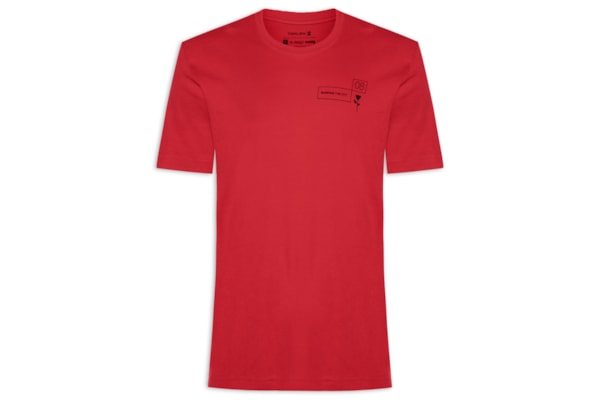 Camiseta Masculina Manga Curta Gola Careca STC Collection - Vermelho