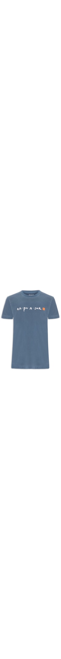 Camiseta Masculina Manga Curta Gola Careca Stone Arpoador - Azul