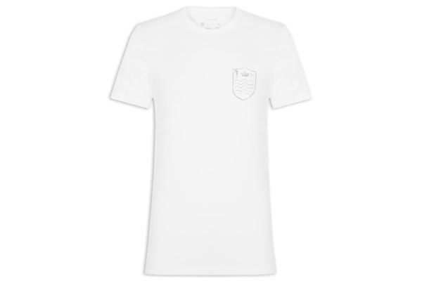Camiseta Masculina Manga Curta Gola Careca Stone Brasao Rough - Branco