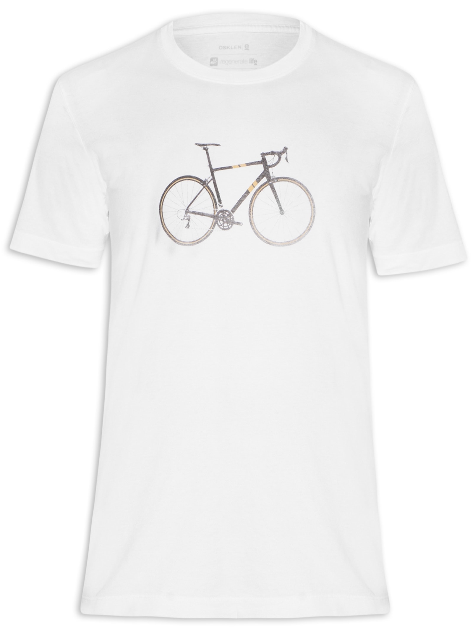 Camiseta Masculina Manga Curta Gola Careca Stone Cycling 02 Branco Osklen