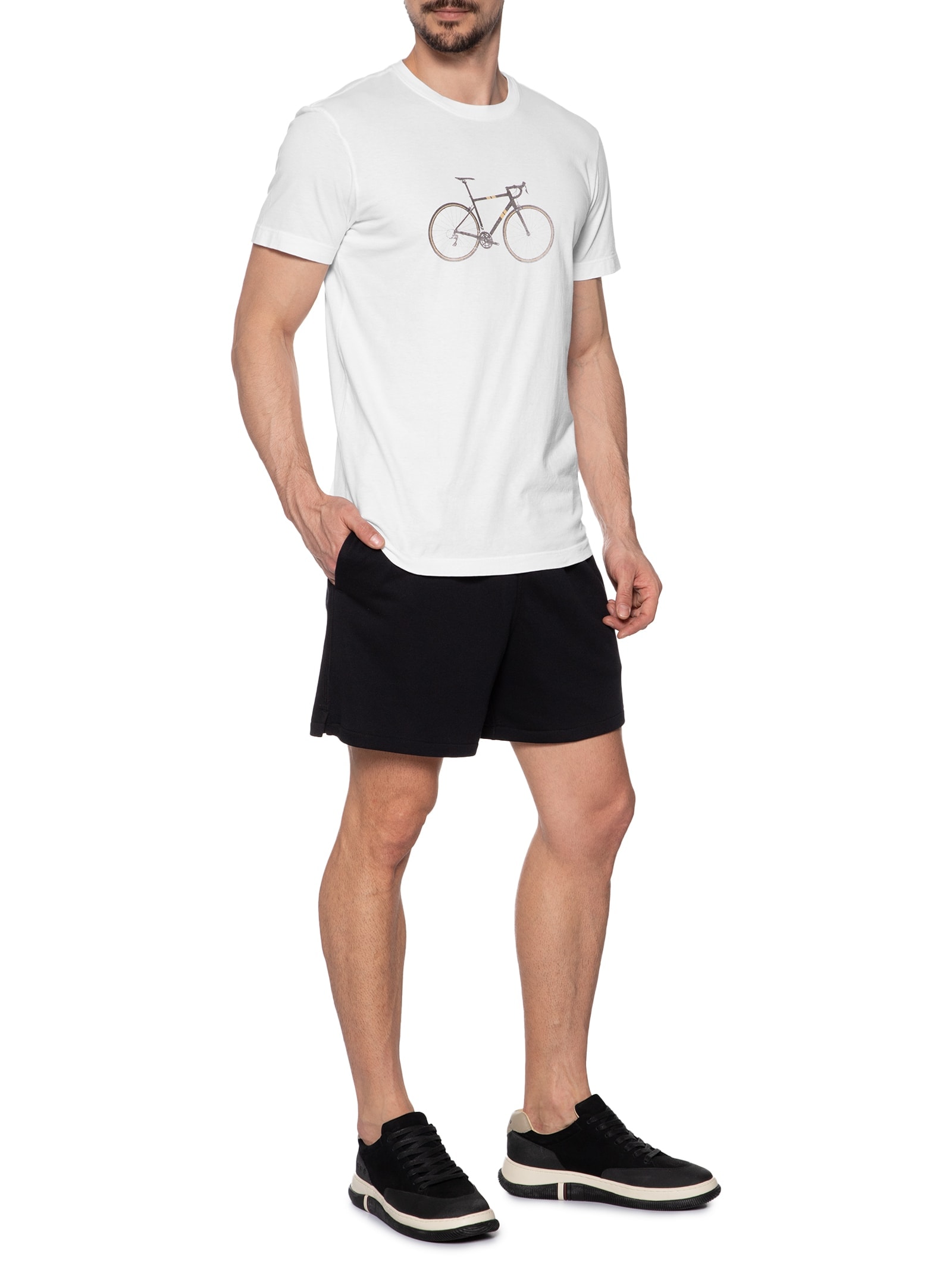 Camiseta Masculina Manga Curta Gola Careca Stone Cycling 02 Branco Osklen