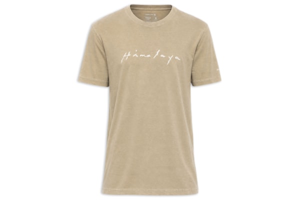 Camiseta Masculina Manga Curta Gola Careca Stone Exphimalaya - Bege