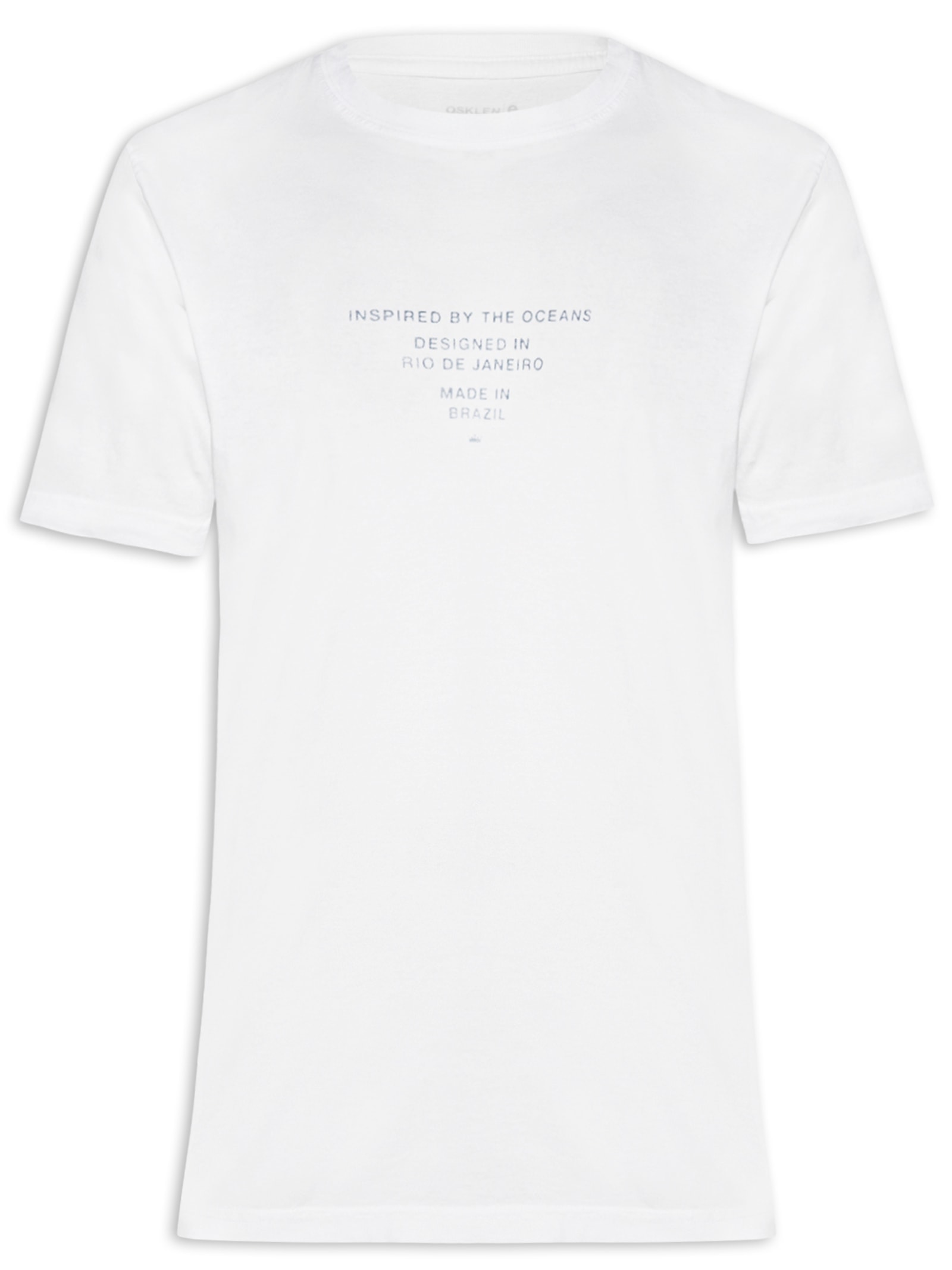 Camiseta Masculina Manga Curta Gola Careca Stone Imaginary Places Branco Osklen