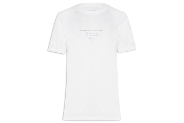 Camiseta Masculina Manga Curta Gola Careca Stone Imaginary Places - Branco
