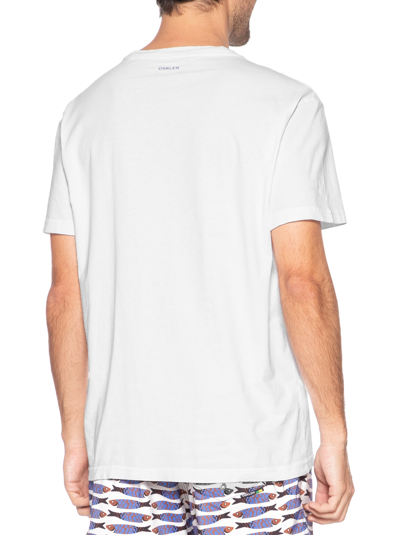 Camiseta Masculina Manga Curta Gola Careca Stone Imaginary Places Branco Osklen