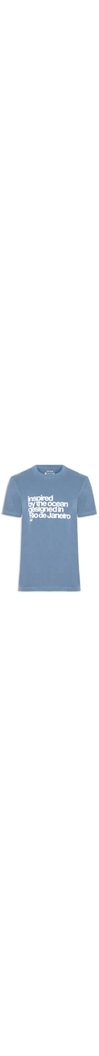 Camiseta Masculina Manga Curta Gola Careca Stone Inspired By The Ocean - Azul
