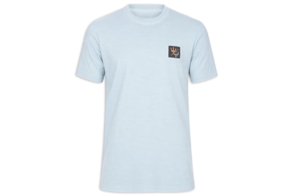Camiseta Masculina Manga Curta Gola Careca Stone Kiteicon - Azul
