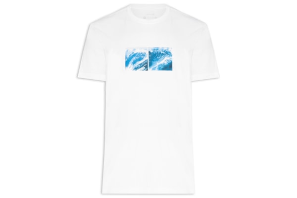 Camiseta Masculina Manga Curta Gola Careca Stone Neve Mar - Branco