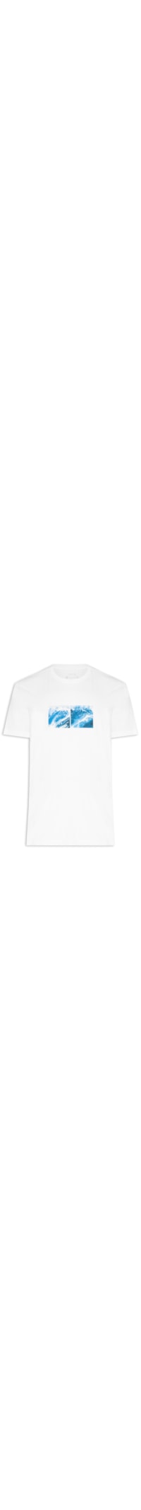 Camiseta Masculina Manga Curta Gola Careca Stone Neve Mar - Branco