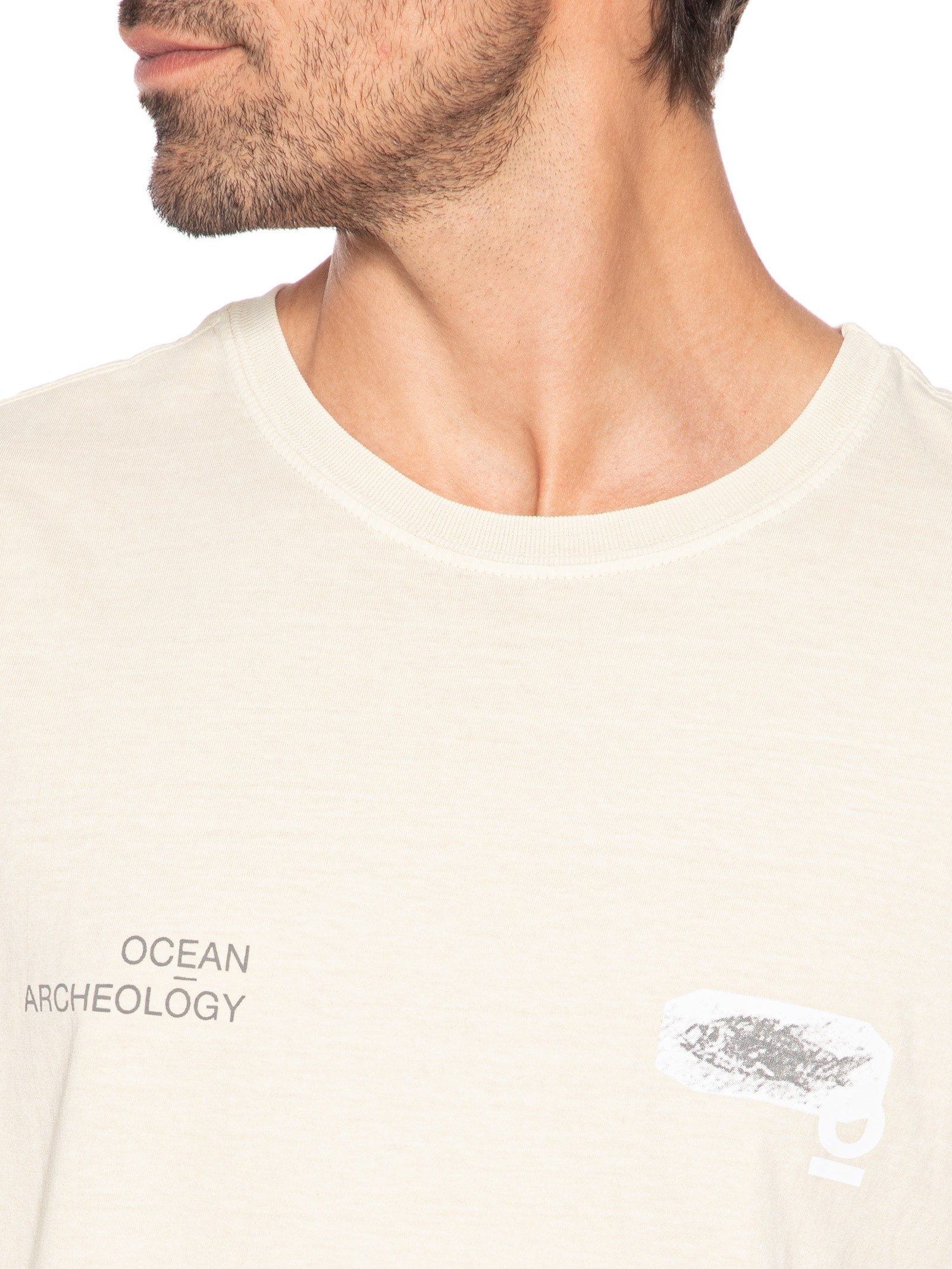Camiseta Masculina Manga Curta Gola Careca Stone Ocean Archeology Rosa Osklen