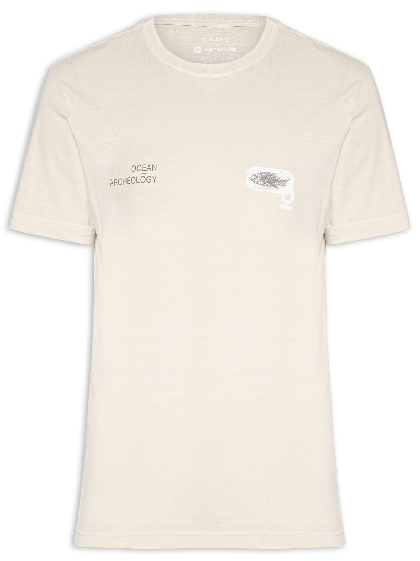 Camiseta Masculina Manga Curta Gola Careca Stone Ocean Archeology Rosa Osklen