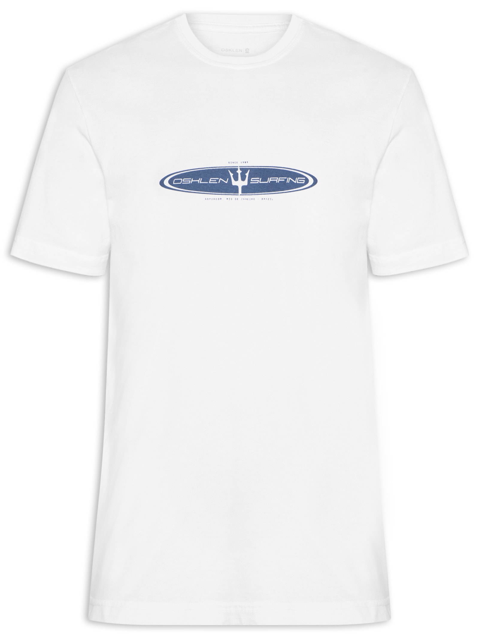 Camiseta Masculina Manga Curta Gola Careca Stone Realm Branco Osklen