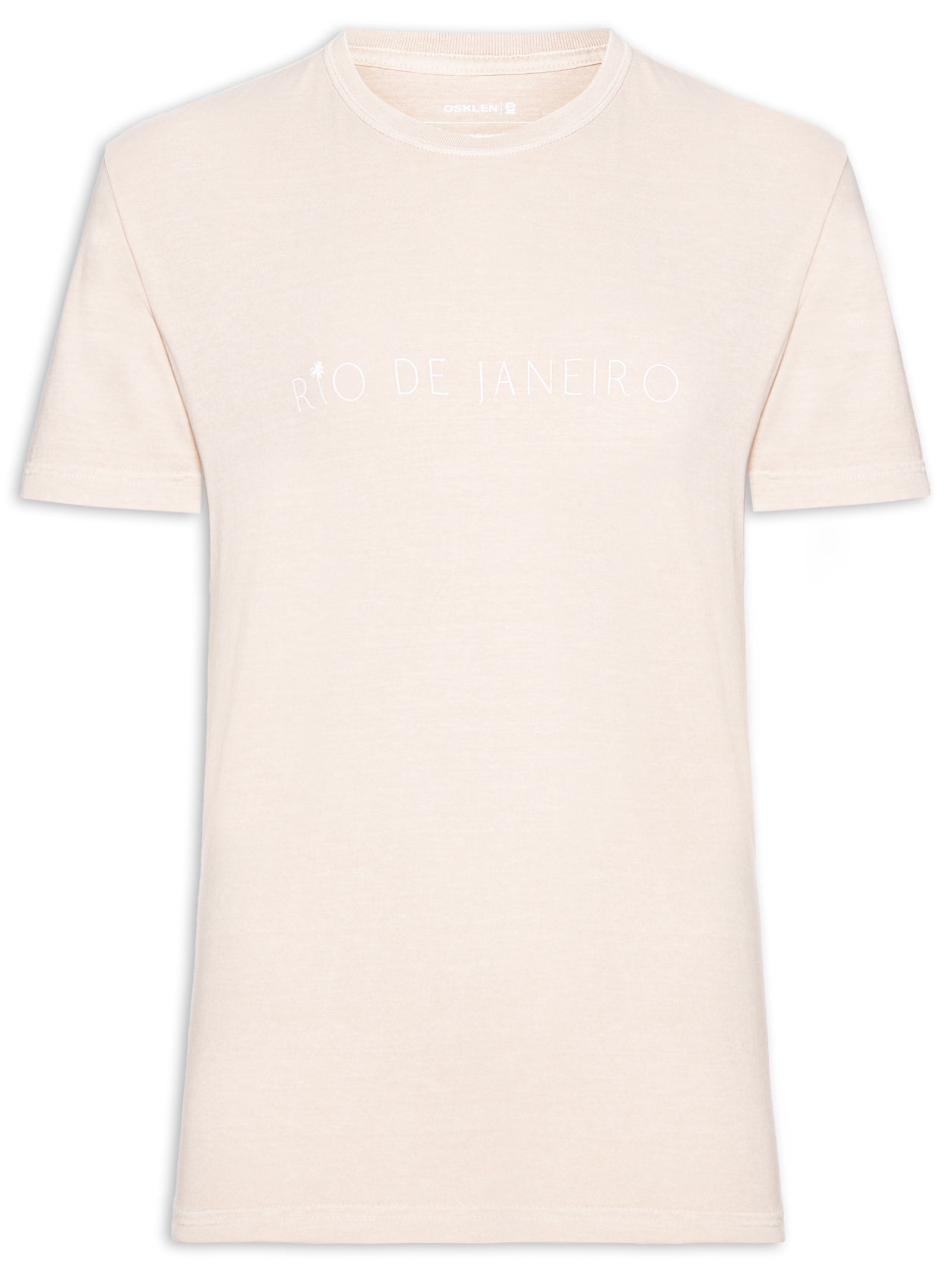 Camiseta Masculina Manga Curta Gola Careca Stone Rio Rosa Osklen