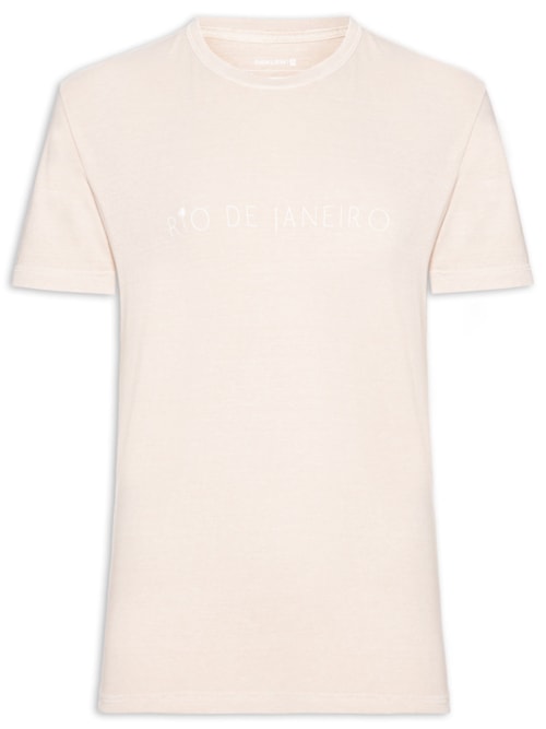 Camiseta Masculina Manga Curta Gola Careca Stone Rio - Rosa