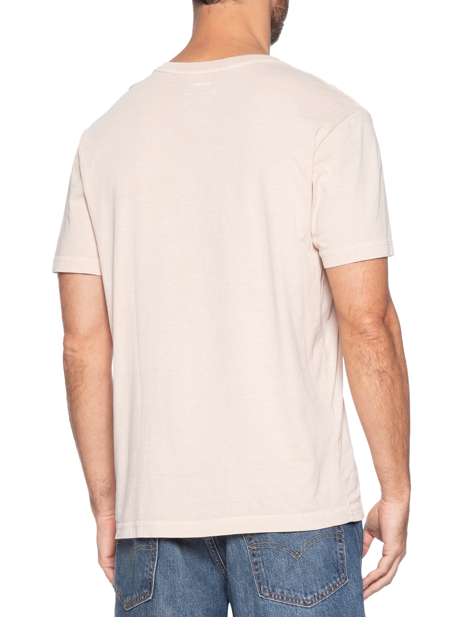 Camiseta Masculina Manga Curta Gola Careca Stone Rio Rosa Osklen