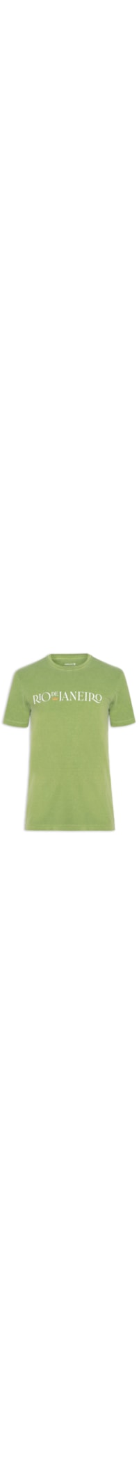 Camiseta Masculina Manga Curta Gola Careca Stone Rio Serifado - Verde
