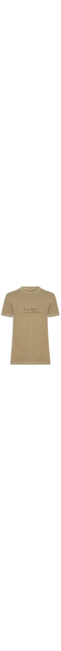 Camiseta Masculina Manga Curta Gola Careca Stone Rj Letter - Bege