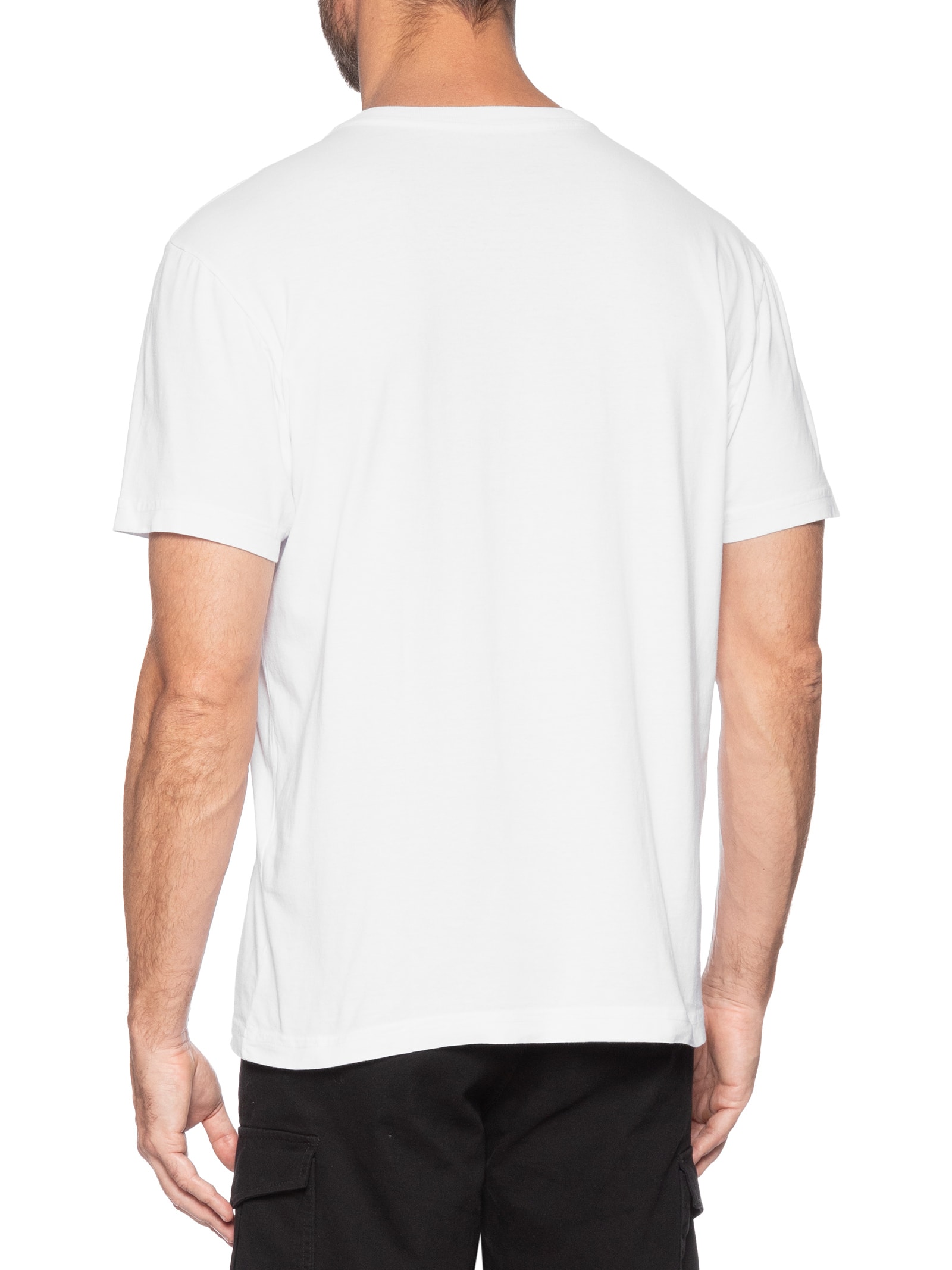 ?Camiseta Masculina Manga Curta Gola Careca Stone Seaside View Branco Osklen