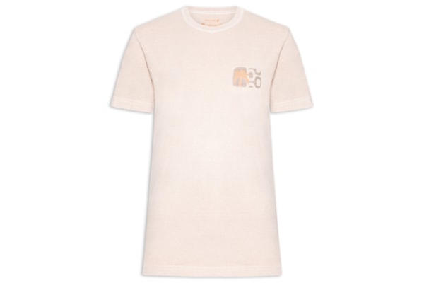 ?Camiseta Masculina Manga Curta Gola Careca Stone Seaside View - Rosa