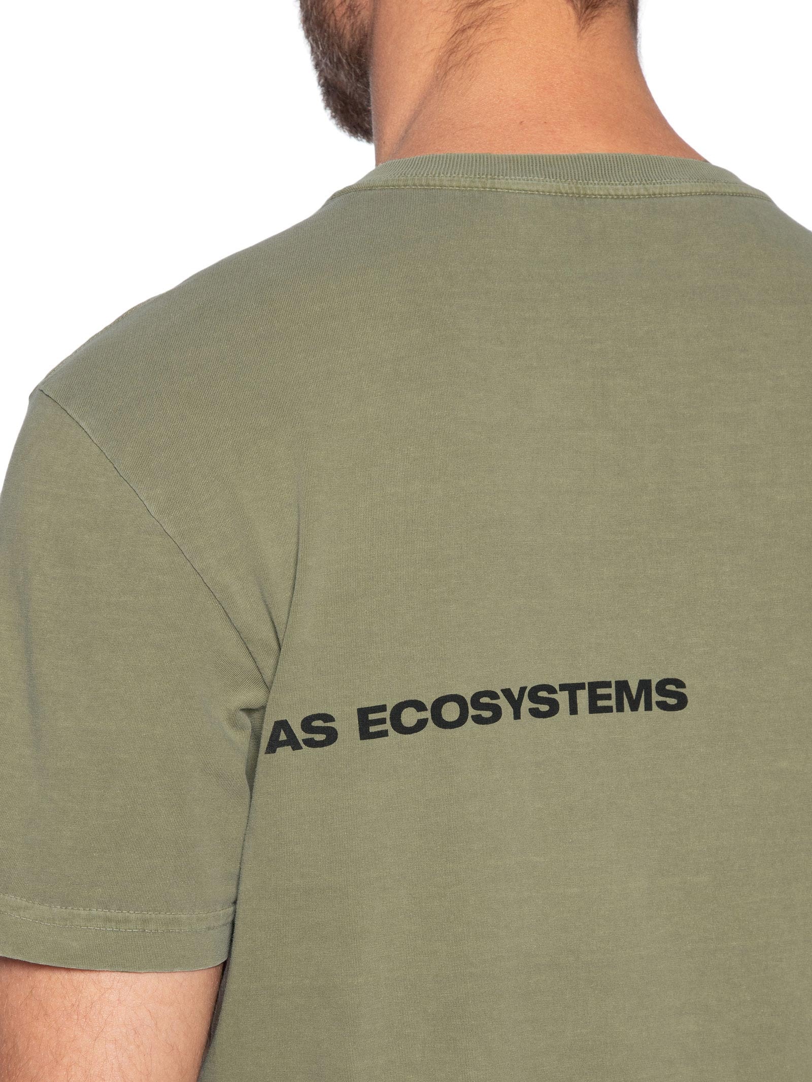 Camiseta Masculina Manga Curta Gola Careca Stone See Cities As Ecosystems Bege Osklen