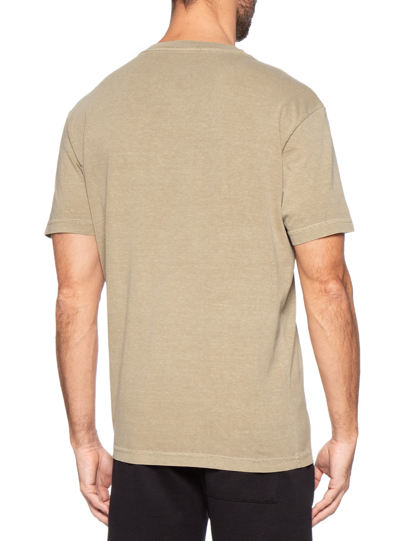 Camiseta Masculina Manga Curta Gola Careca Stone Serra Órgãos Bege Osklen