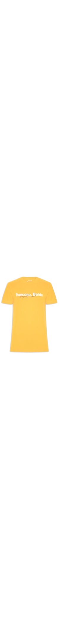 Camiseta Masculina Manga Curta Gola Careca Stone Trancoso - Amarelo
