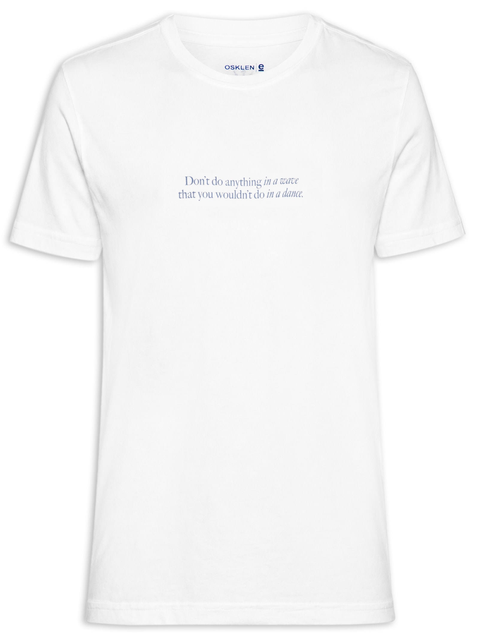 Camiseta Masculina Manga Curta Gola Careca Stone Waves & Dancing Branco Osklen
