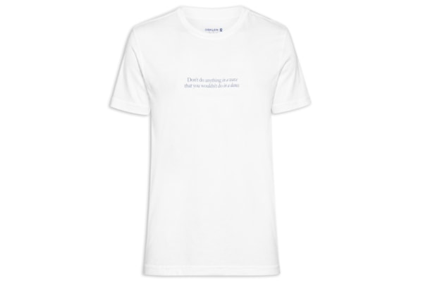 Camiseta Masculina Manga Curta Gola Careca Stone Waves & Dancing - Branco