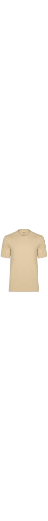 Camiseta Masculina Manga Curta Gola Careca Supersoft Comfort - Bege