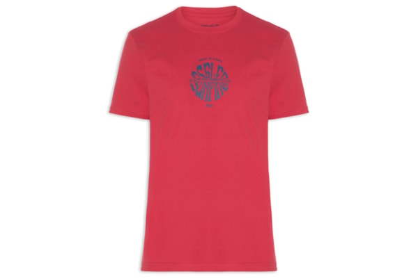 Camiseta Masculina Manga Curta Gola Careca Surfing Over  - Vermelho