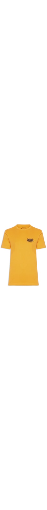 Camiseta Masculina Manga Curta Gola Careca Surginf Globe Over - Amarelo