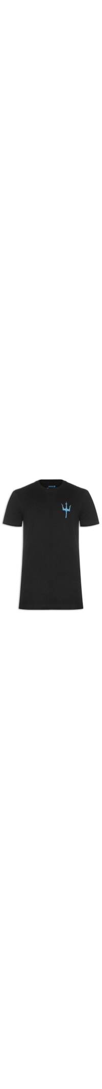 Camiseta Masculina Manga Curta Gola Careca Tridente Sunset Over - Preto