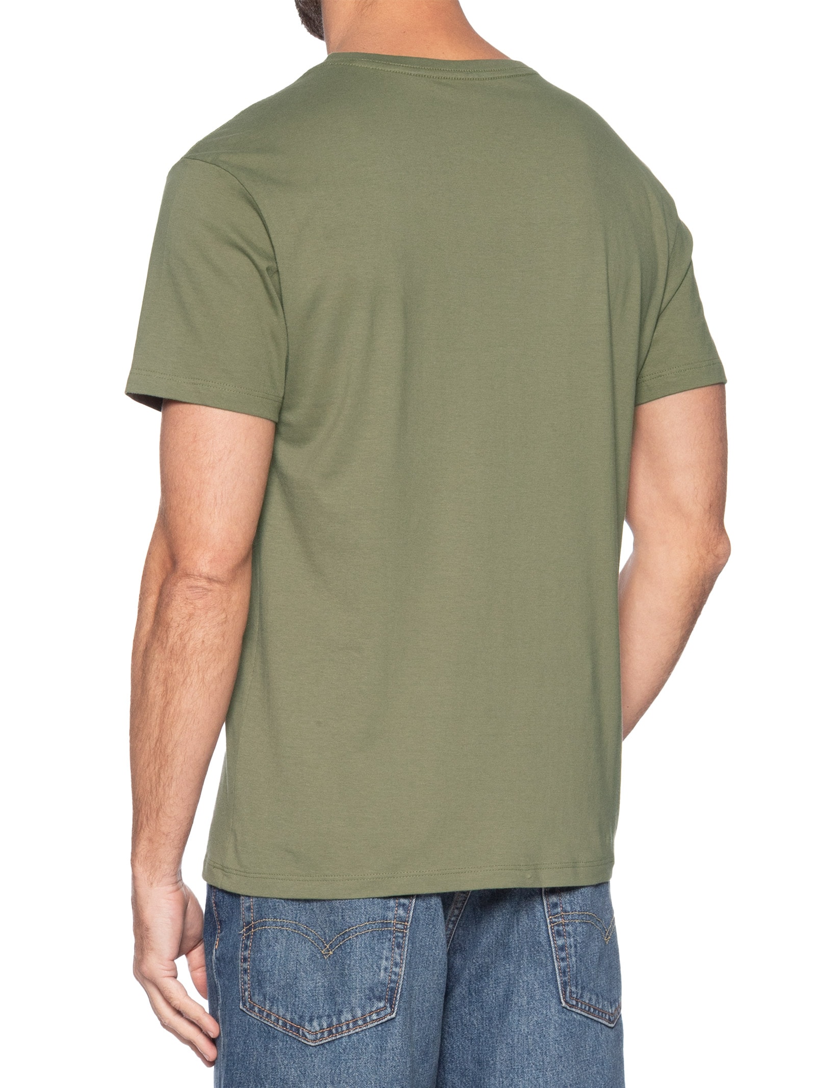 Camiseta Masculina Manga Curta Gola Careca Verde Reserva