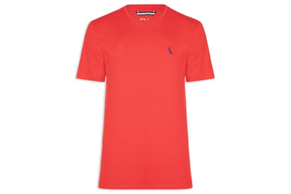 Camiseta Masculina Manga Curta Gola Careca - Vermelho