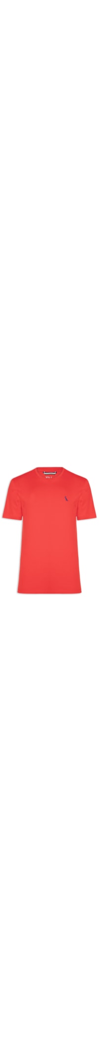 Camiseta Masculina Manga Curta Gola Careca - Vermelho