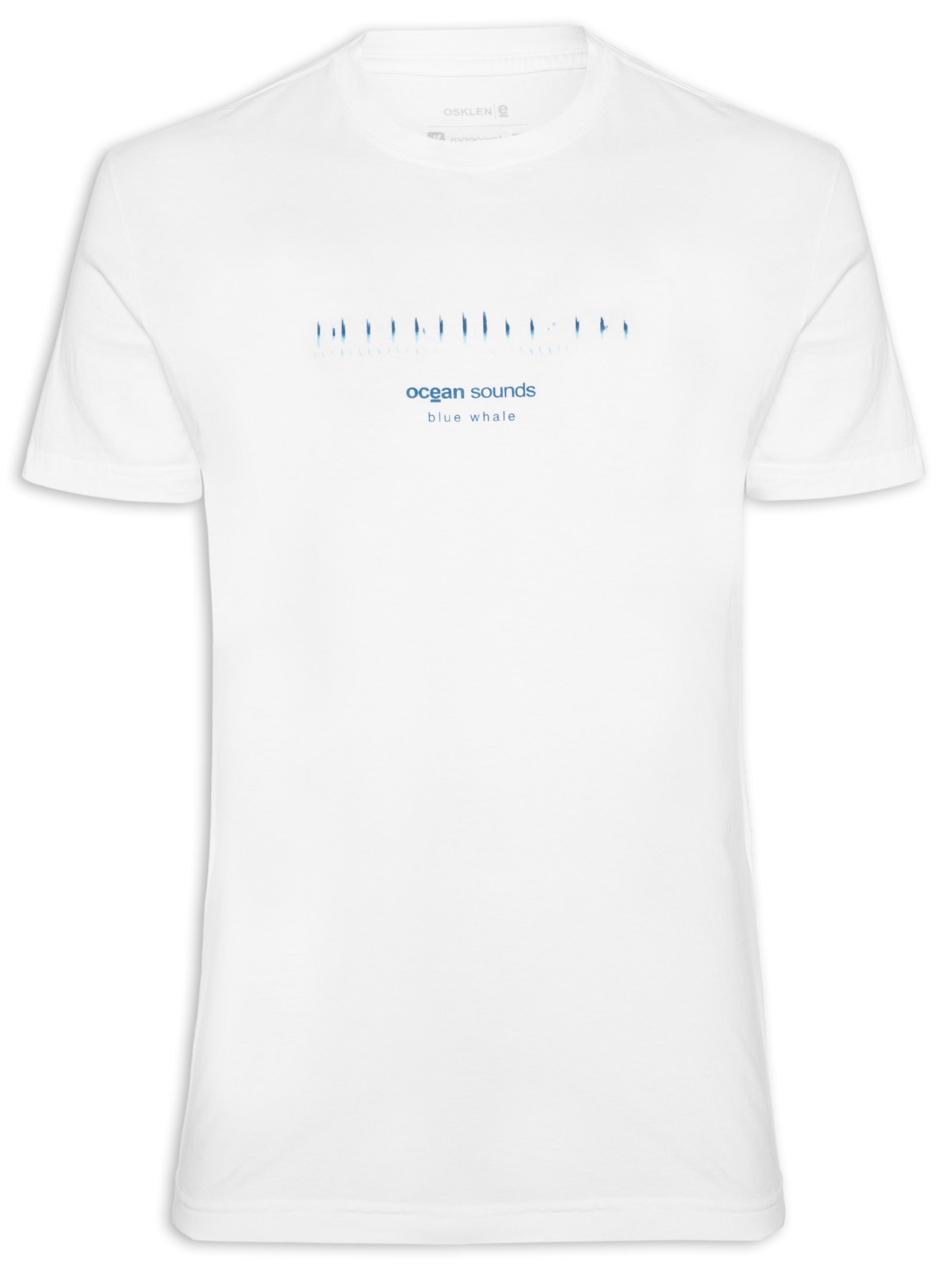 Camiseta Masculina Manga Curta Gola Careca Vintage Blue Whale Branco Osklen