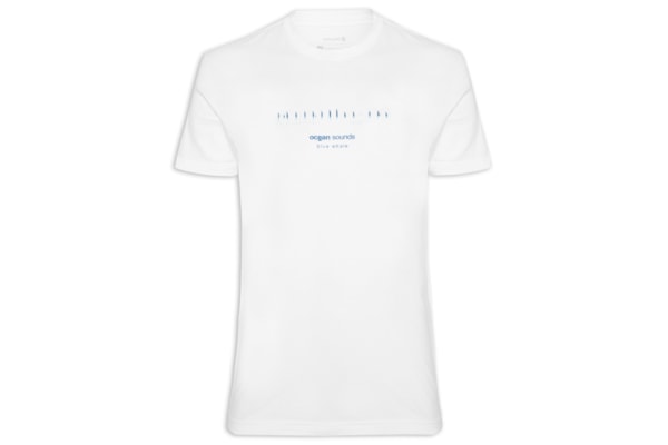 Camiseta Masculina Manga Curta Gola Careca Vintage Blue Whale - Branco