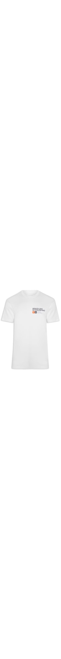Camiseta Masculina Manga Curta Gola Careca Vintage Brazilian Kitesurfing - Branco