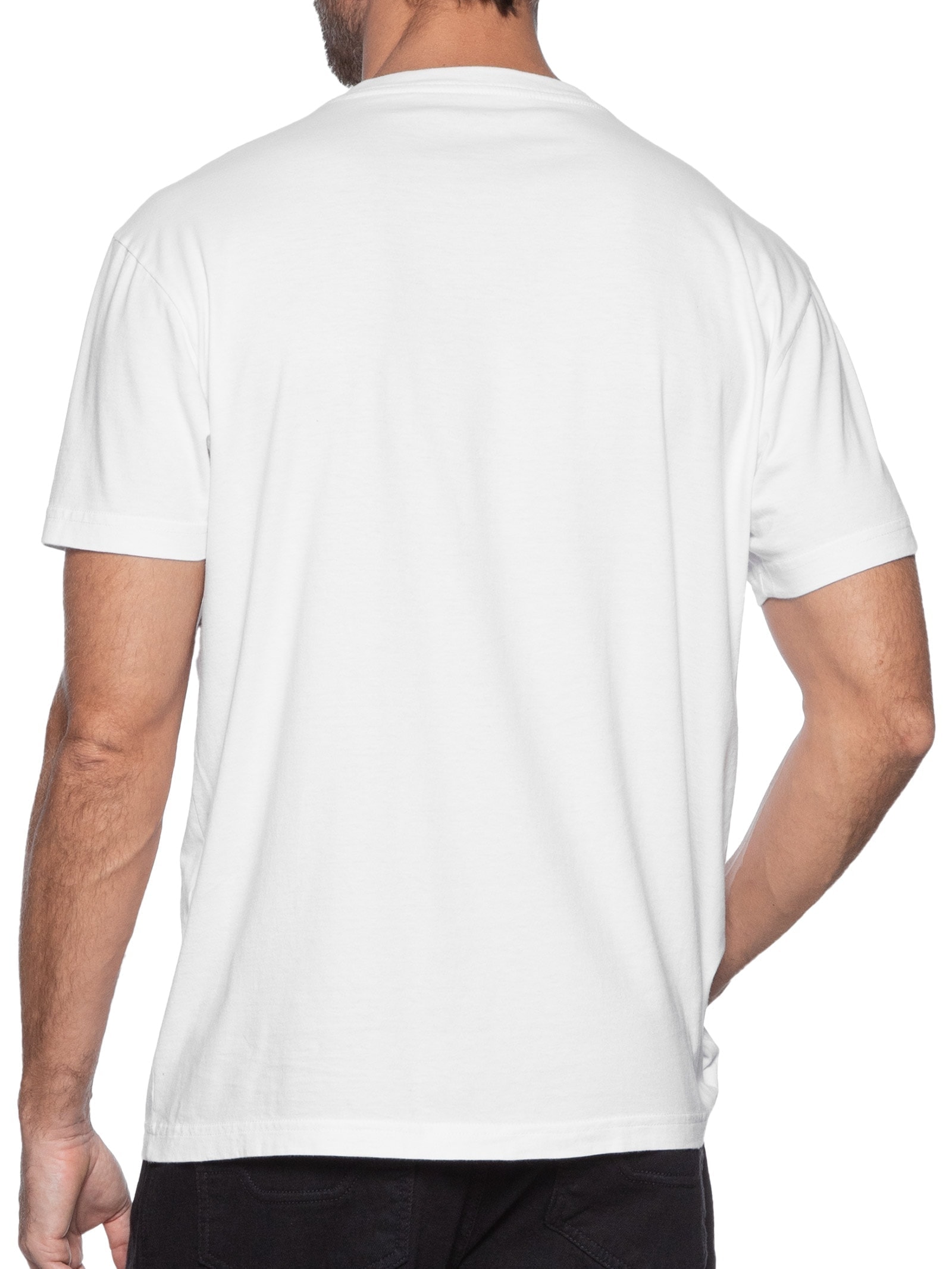 Camiseta Masculina Manga Curta Gola Careca Vintage Brazilian Kitesurfing Branco Osklen