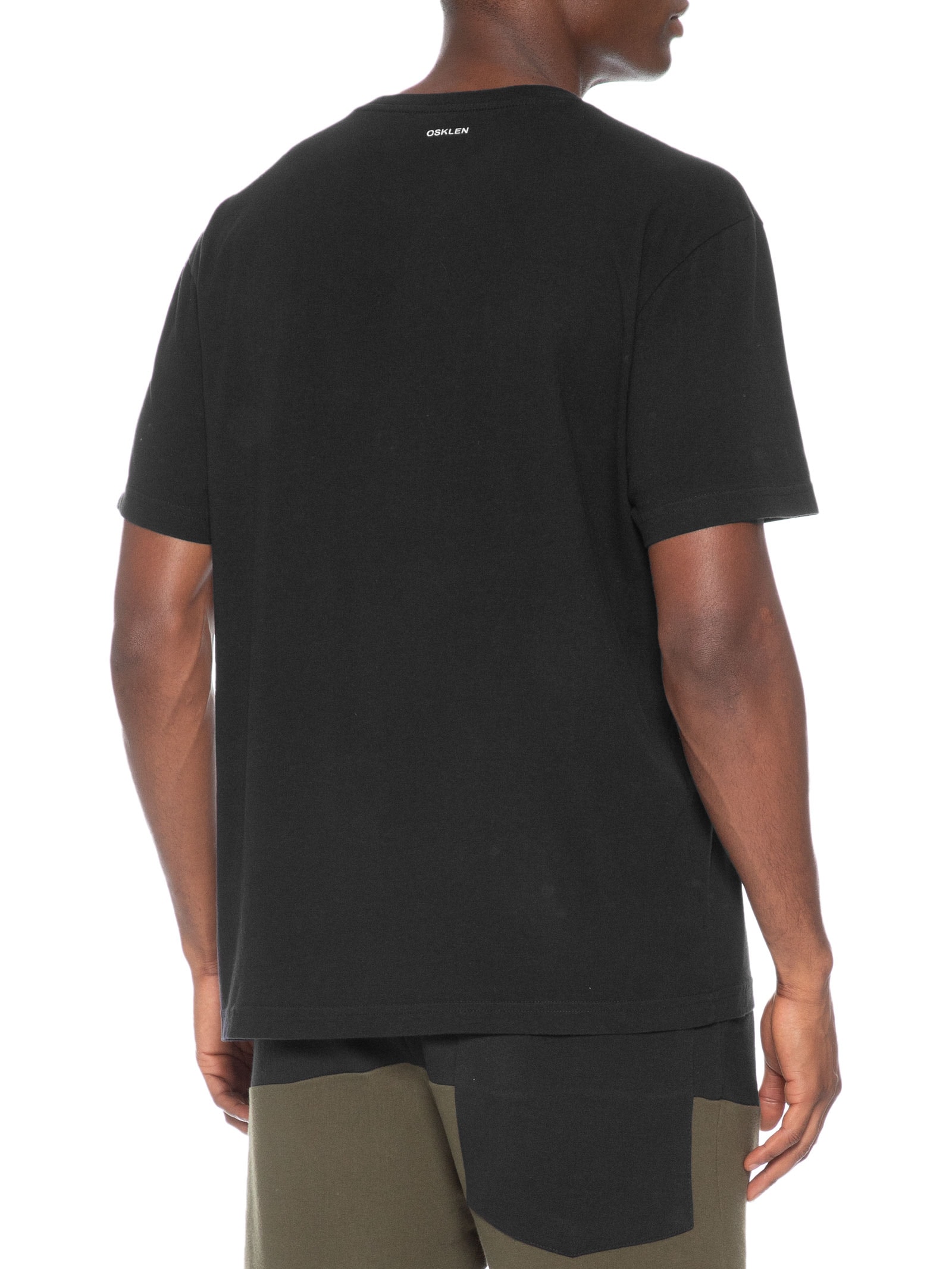 Camiseta Masculina Manga Curta Gola Careca Vintage Calçadão Preto Osklen