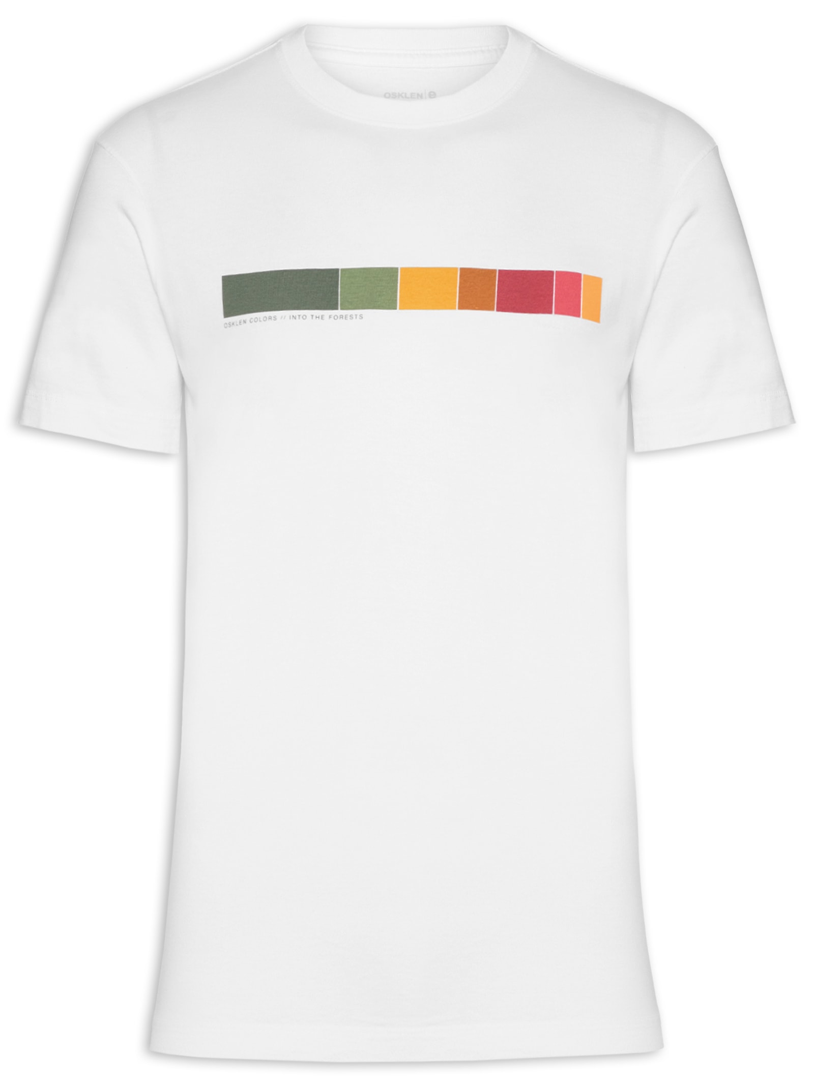 Camiseta Masculina Manga Curta Gola Careca Vintage Colors Itf  Branco Osklen