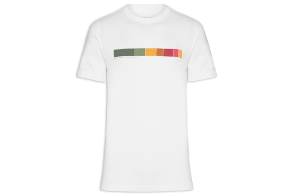 Camiseta Masculina Manga Curta Gola Careca Vintage Colors Itf  - Branco