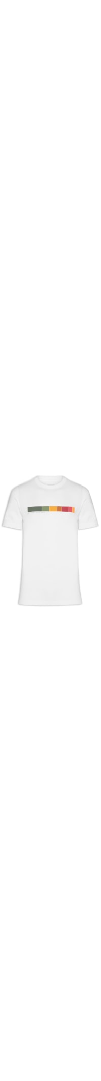 Camiseta Masculina Manga Curta Gola Careca Vintage Colors Itf - Branco