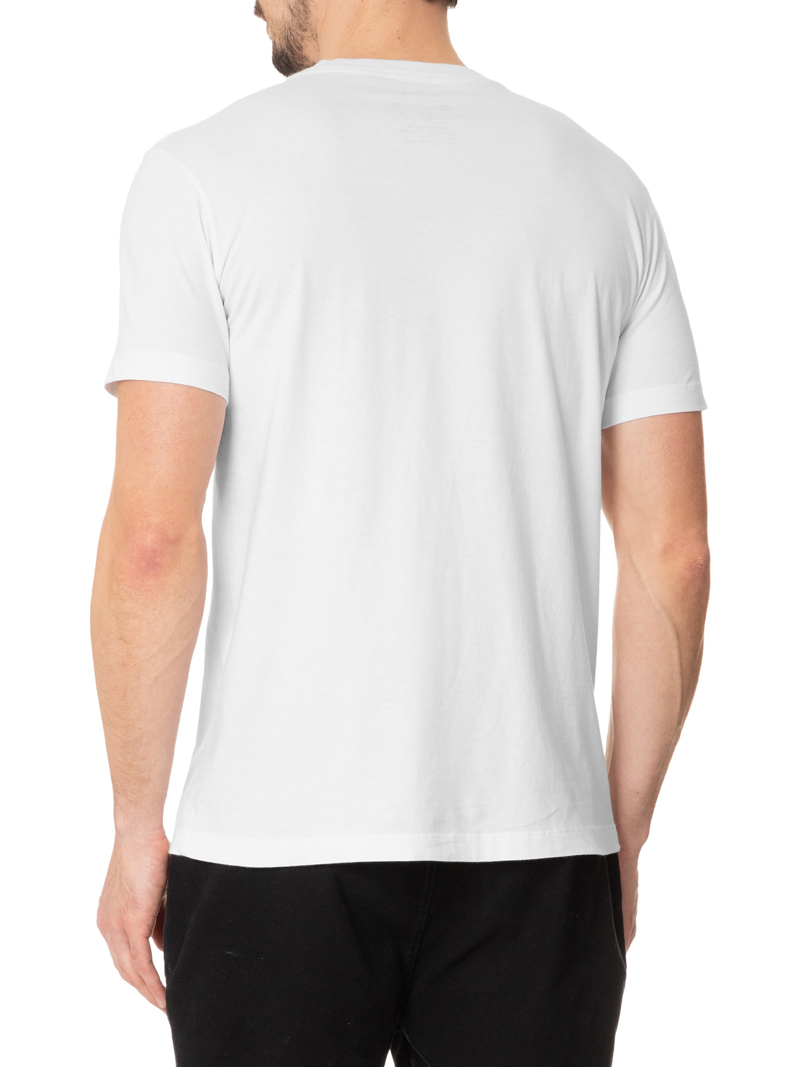 Camiseta Masculina Manga Curta Gola Careca Vintage Colors Itf  Branco Osklen