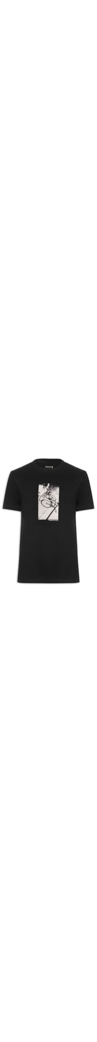 Camiseta Masculina Manga Curta Gola Careca Vintage Cycling - Preto