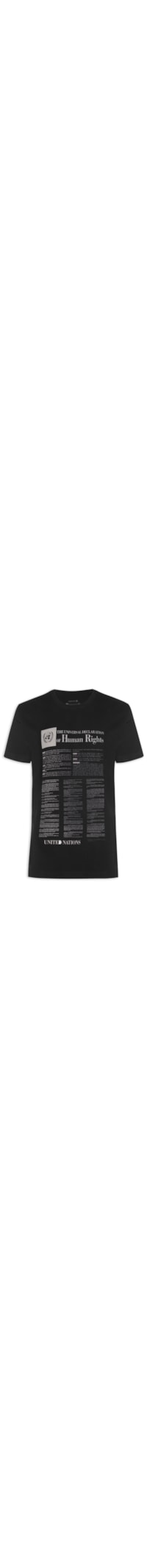 Camiseta Masculina Manga Curta Gola Careca Vintage Human Rights - Preto