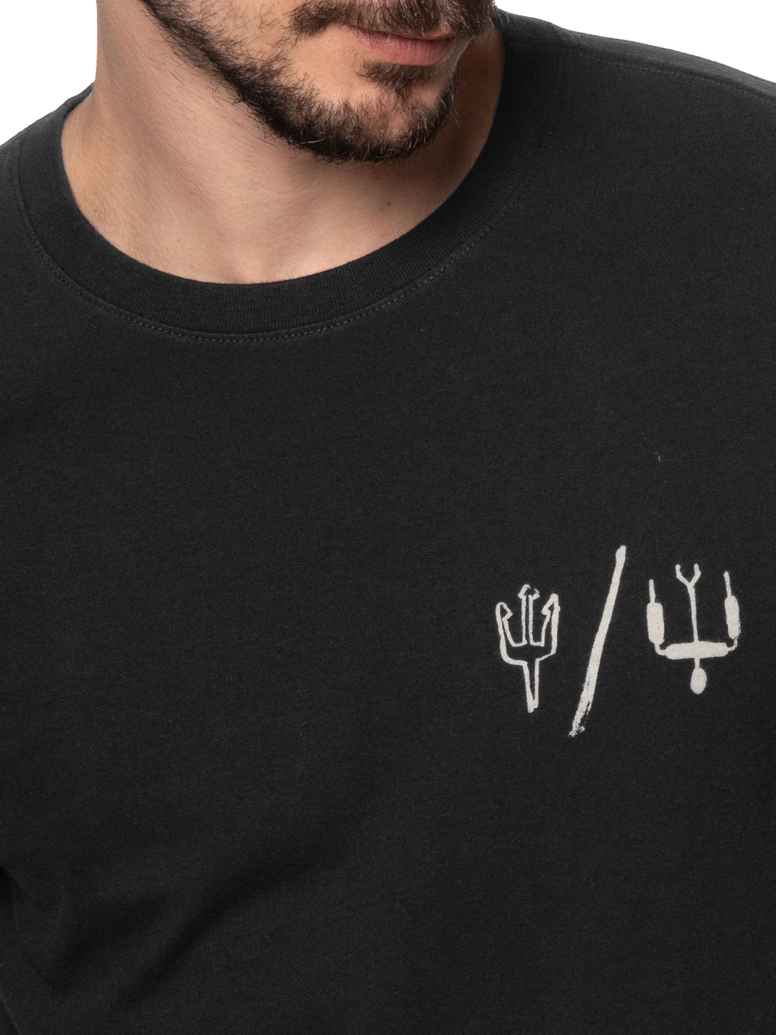 Camiseta Masculina Manga Curta Gola Careca Vintage Kite Icons Slim Preto Osklen