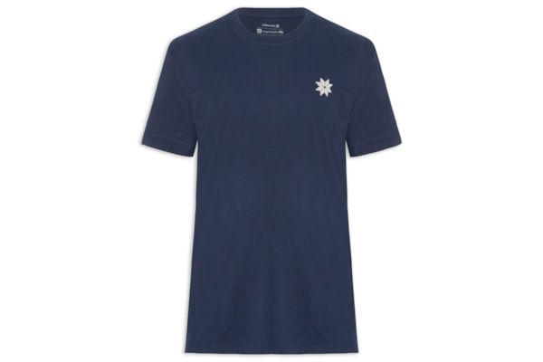 Camiseta Masculina Manga Curta Gola Careca Vintage Montains - Azul