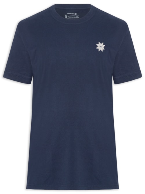 Camiseta Masculina Manga Curta Gola Careca Vintage Montains – Azul