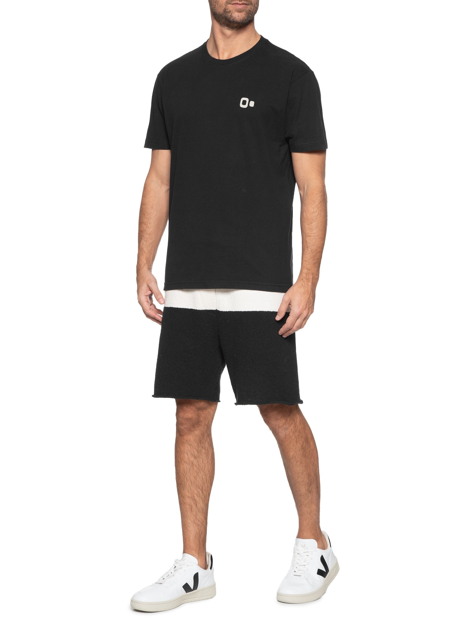 Camiseta Masculina Manga Curta Gola Careca Vintage New Icon Preto Osklen